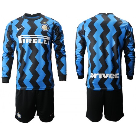 Billiga Fotbollströjor Inter Milan Barn Hemma tröja 2020/21 Långärmad